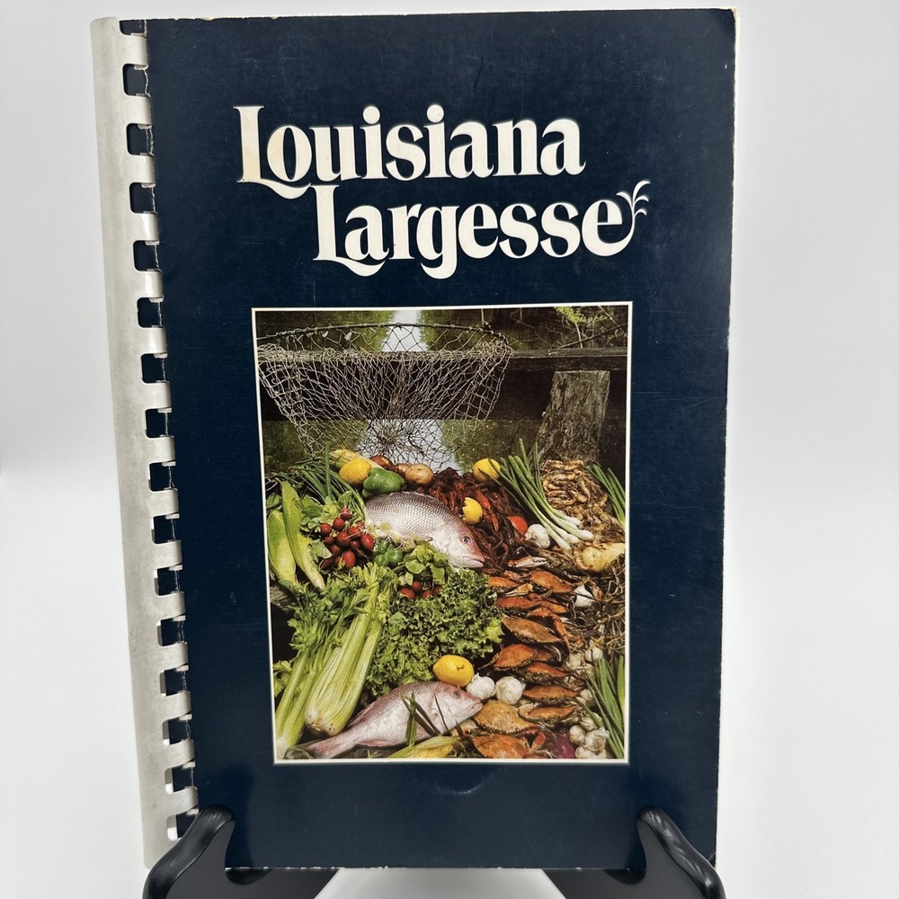 Louisiana Largesse Cookbook Signed Pat Baldridge 1983 Baton Rouge‎ Cajun Creole